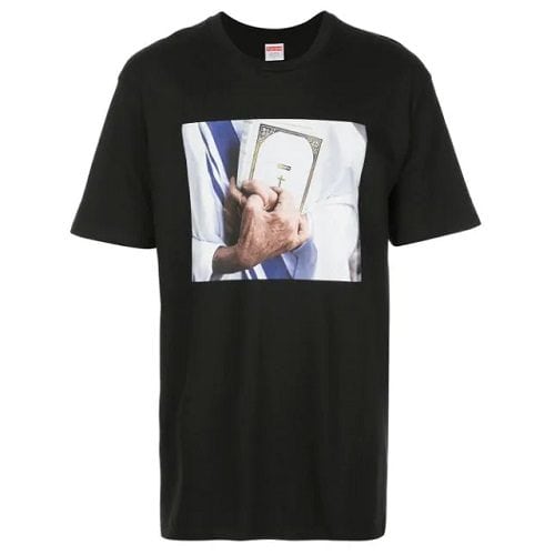 【IDE-3】supreme bible Tシャツ　黒 Lサイズ SUPREME BIBLE TEE LIGHT SLATE SIZE MEDIUM BRAND NEW FW19
